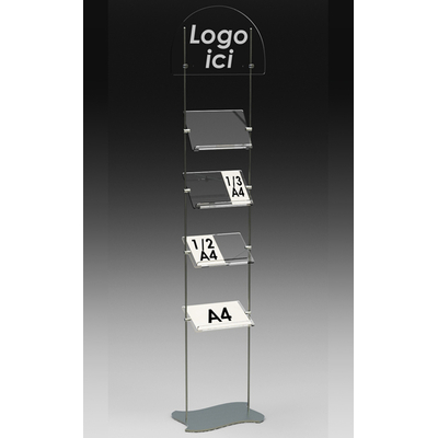 SUPPORT TOTEM POUR PRESENTOIRS PLEXIGLAS