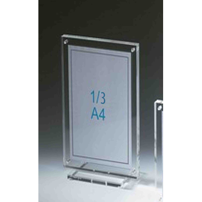 SUPPORT PLEXIGLAS CADRE PORTE-DIPLÔME 1/3 A4 SUR SOCLE