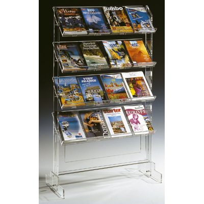 PRÉSENTOIR PLEXIGLAS ECHELLE QUADRUPLE A4 VERTICAL