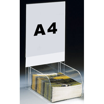 PRÉSENTOIR PLEXIGLAS PORTOIR A4  AVEC AFFICHE A4