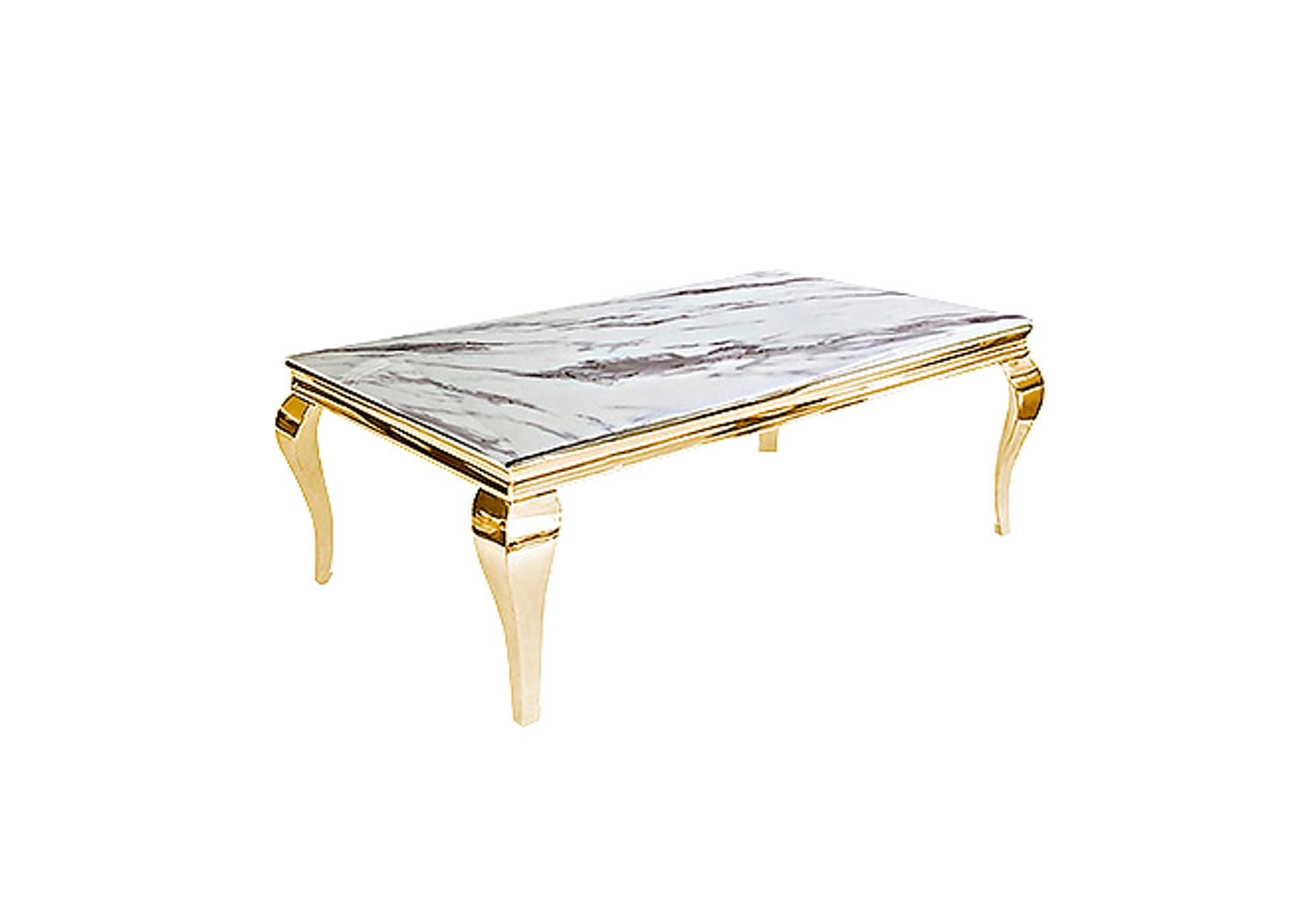 Table basse doré marbre blanc NEO