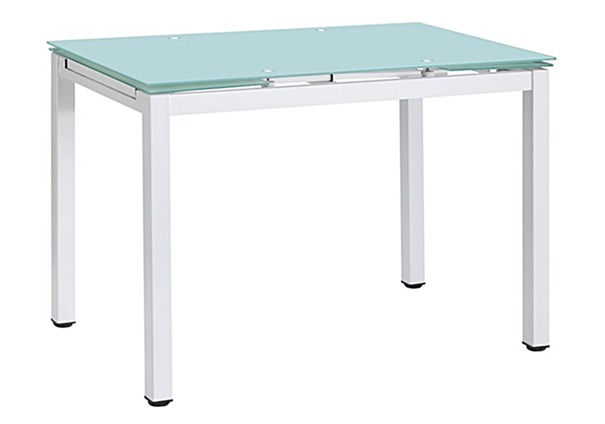 LITORAL - Table extensible avec 6 chaises blanches