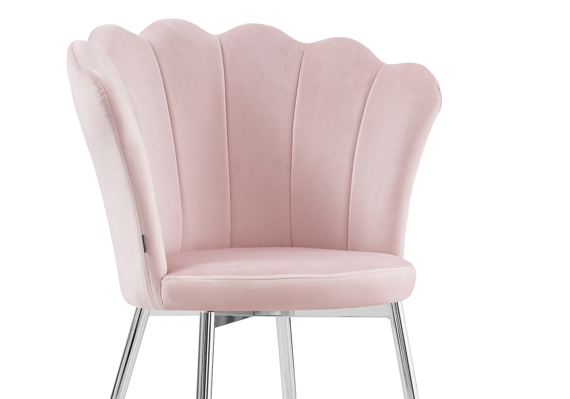 Chaise coquillage chrome rose NYMEA (Lot de 2) – Design Argent