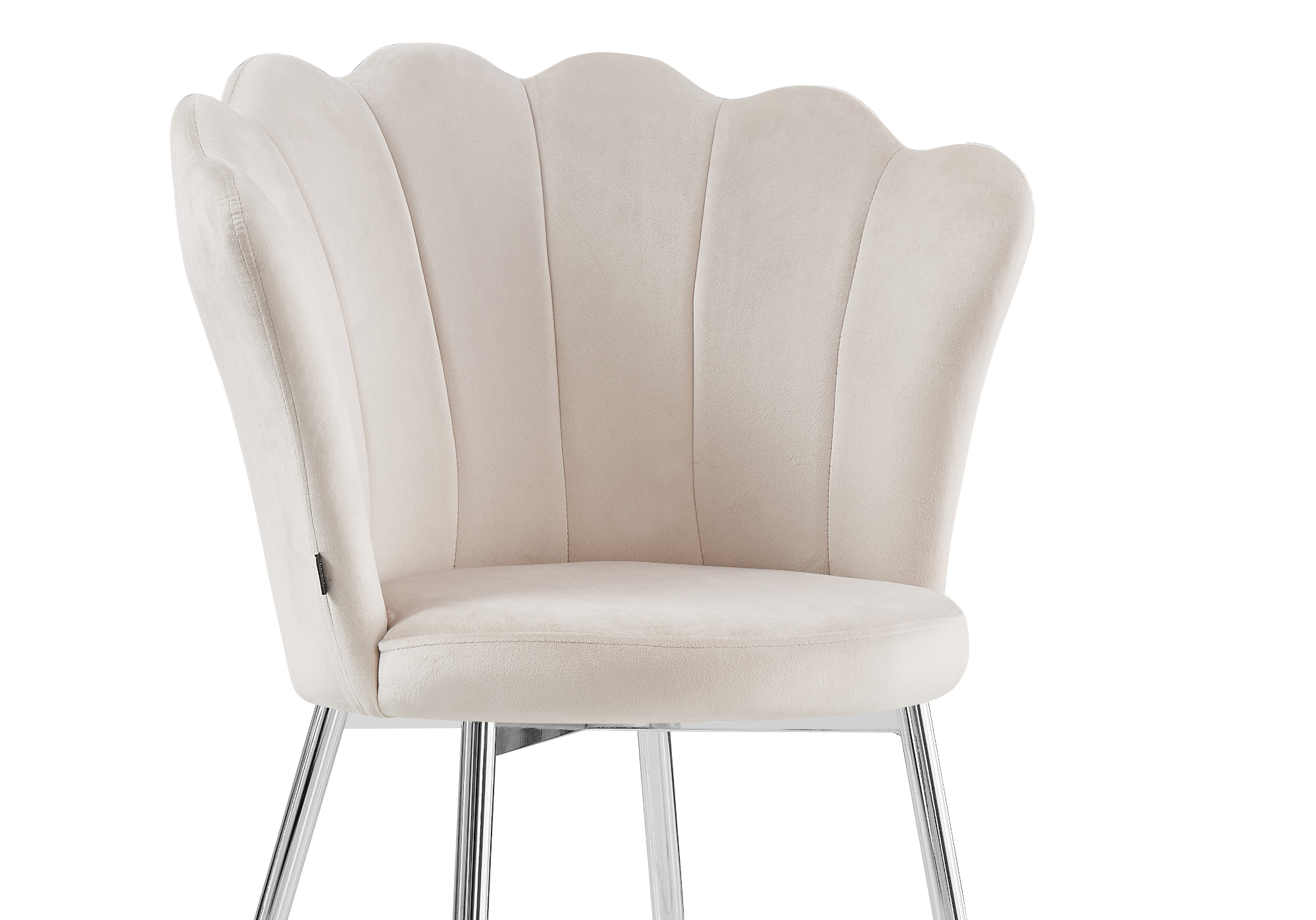 Chaise coquillage chrome beige NYMEA.2