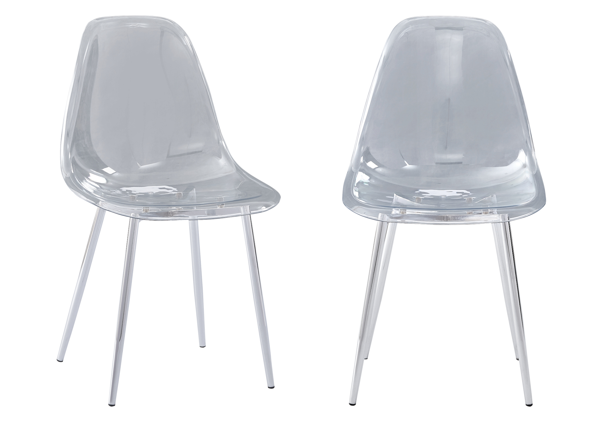 Chaise chromée transparente LOA