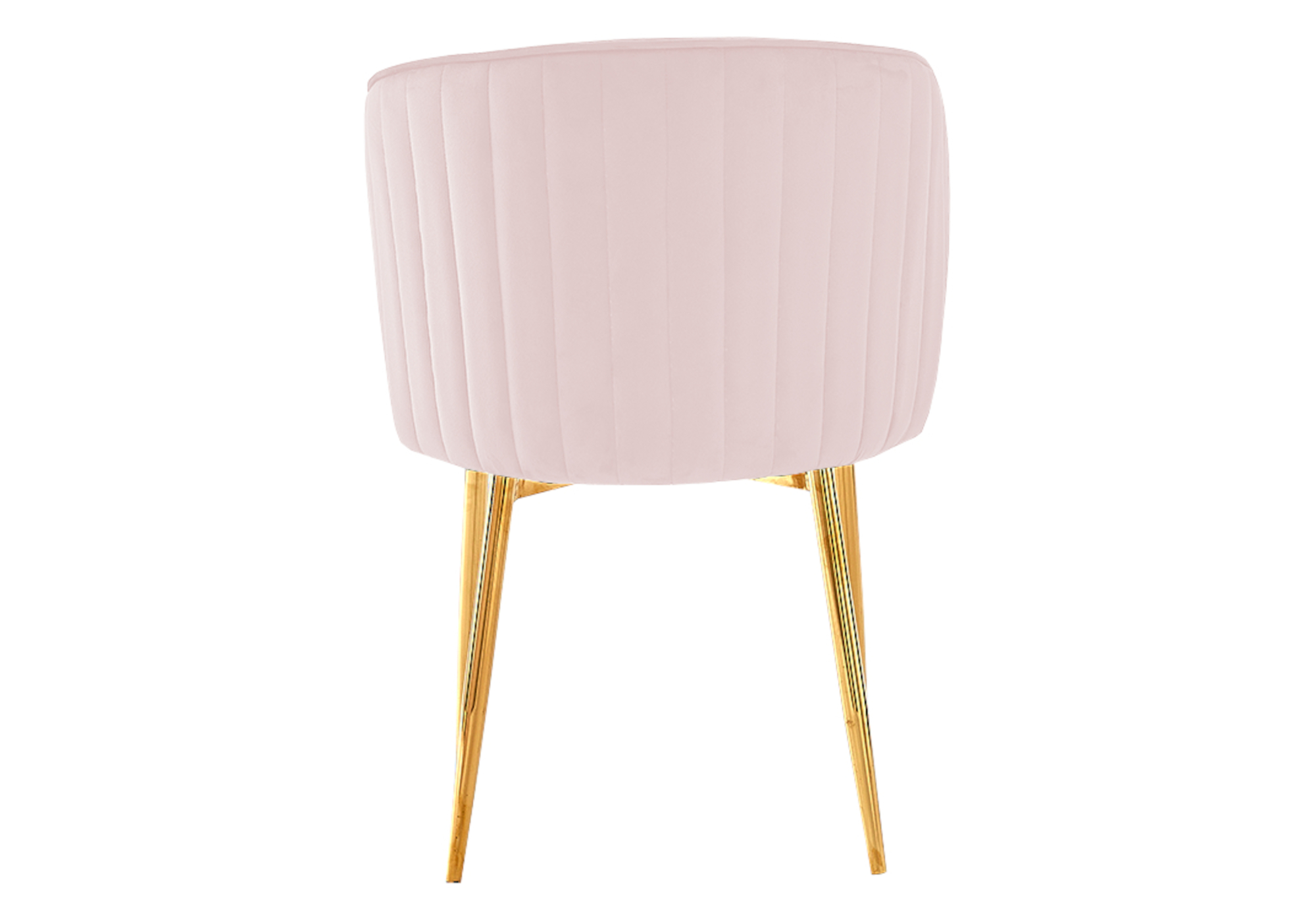 Chaise dorée velours rose DIVA.4