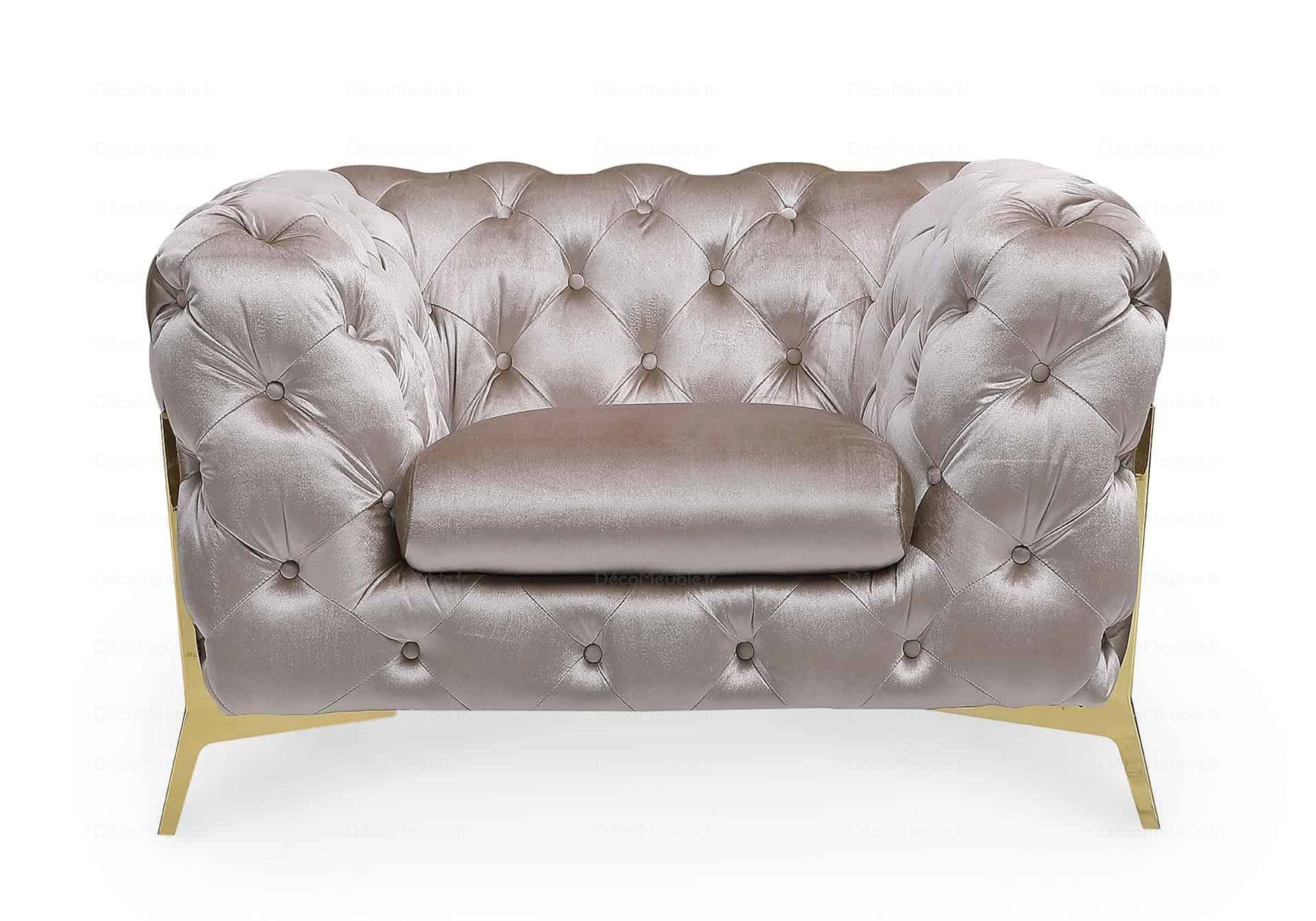 Canapés 3+2+1 chesterfield taupe PACO.6