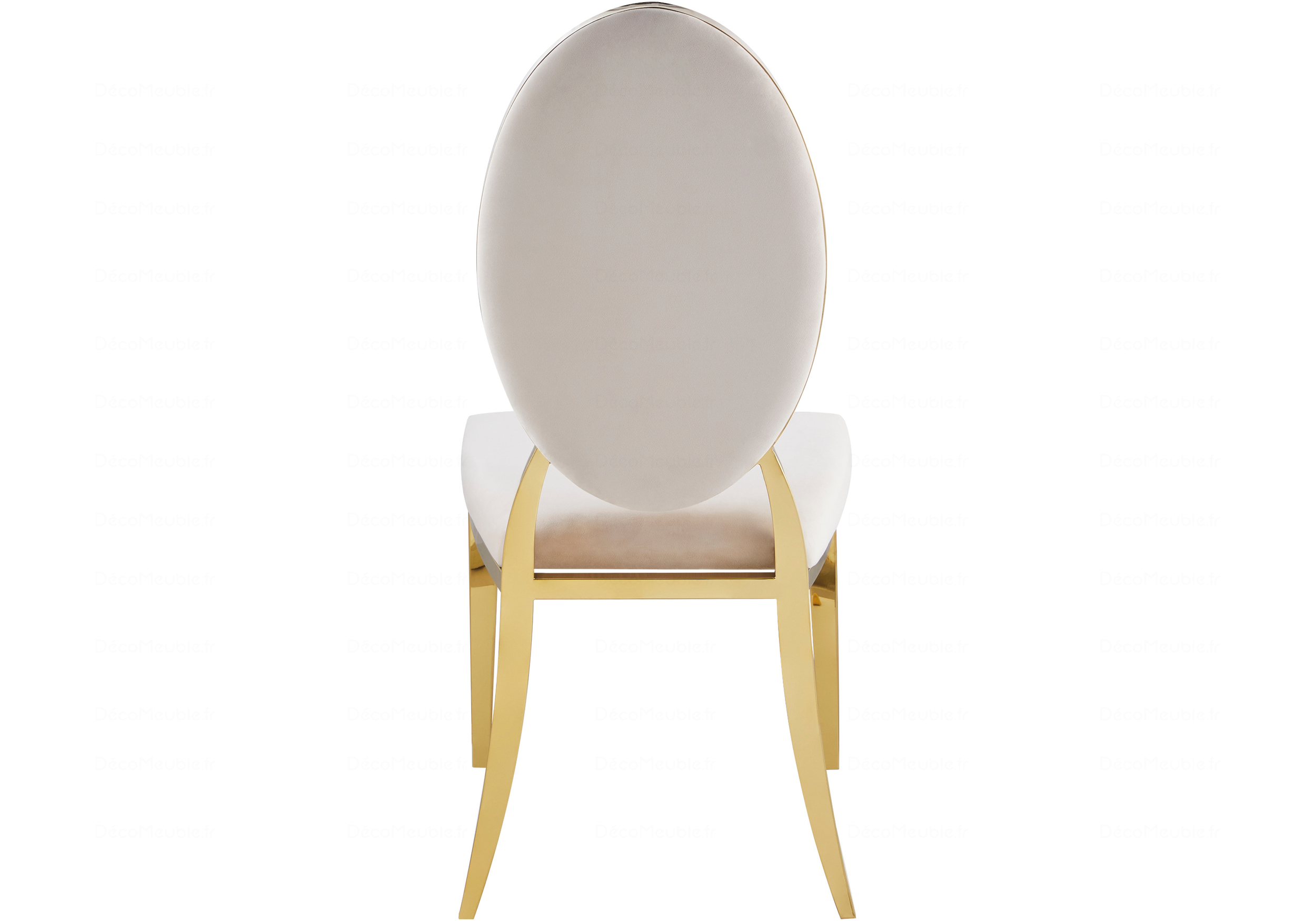 Chaise médaillon capitonnée dorée beige NEO.3