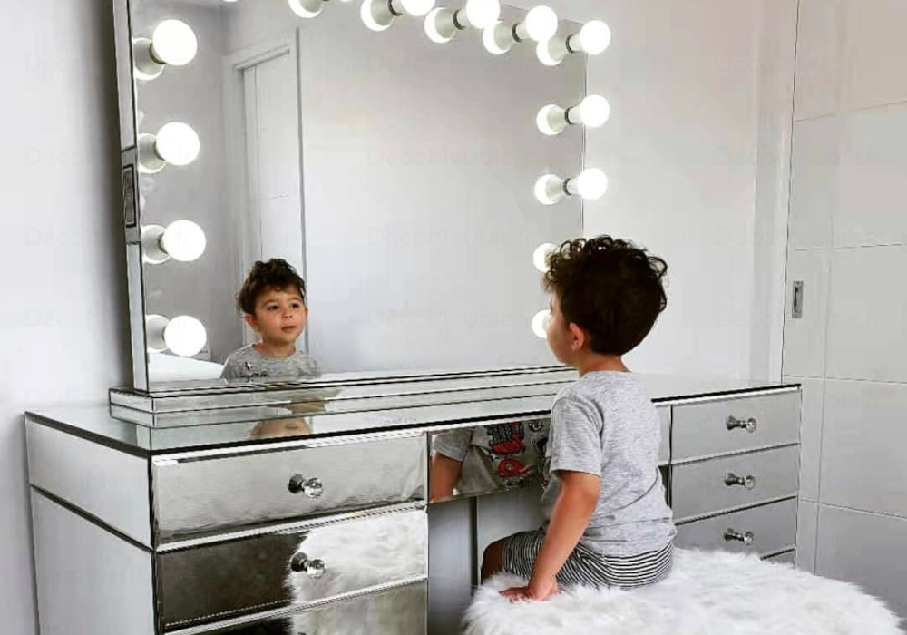 Coiffeuse avec Miroir - Meuble de Chambre pour chambre adulte