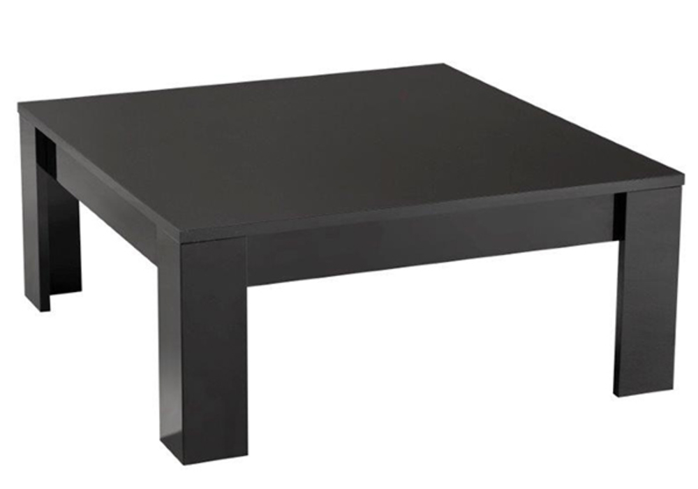 Table basse carré laqué noir MODENA