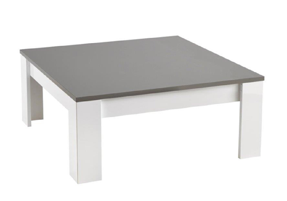 Table basse carré laqué gris MODENA