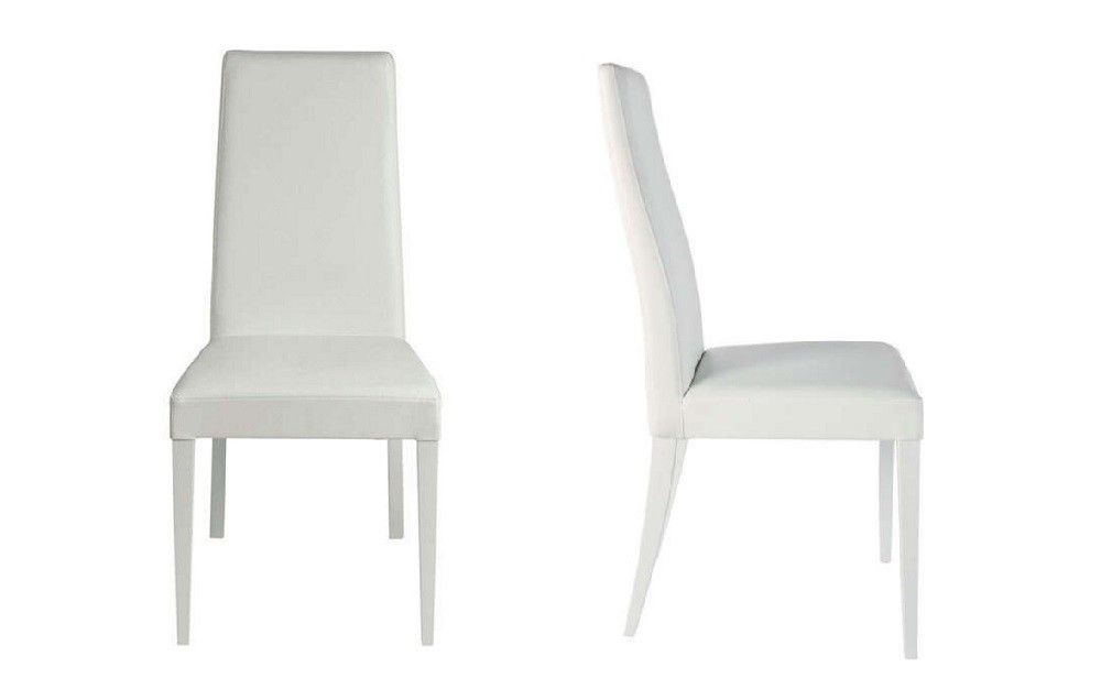 Lot 2 chaises simili blanc DRAGON