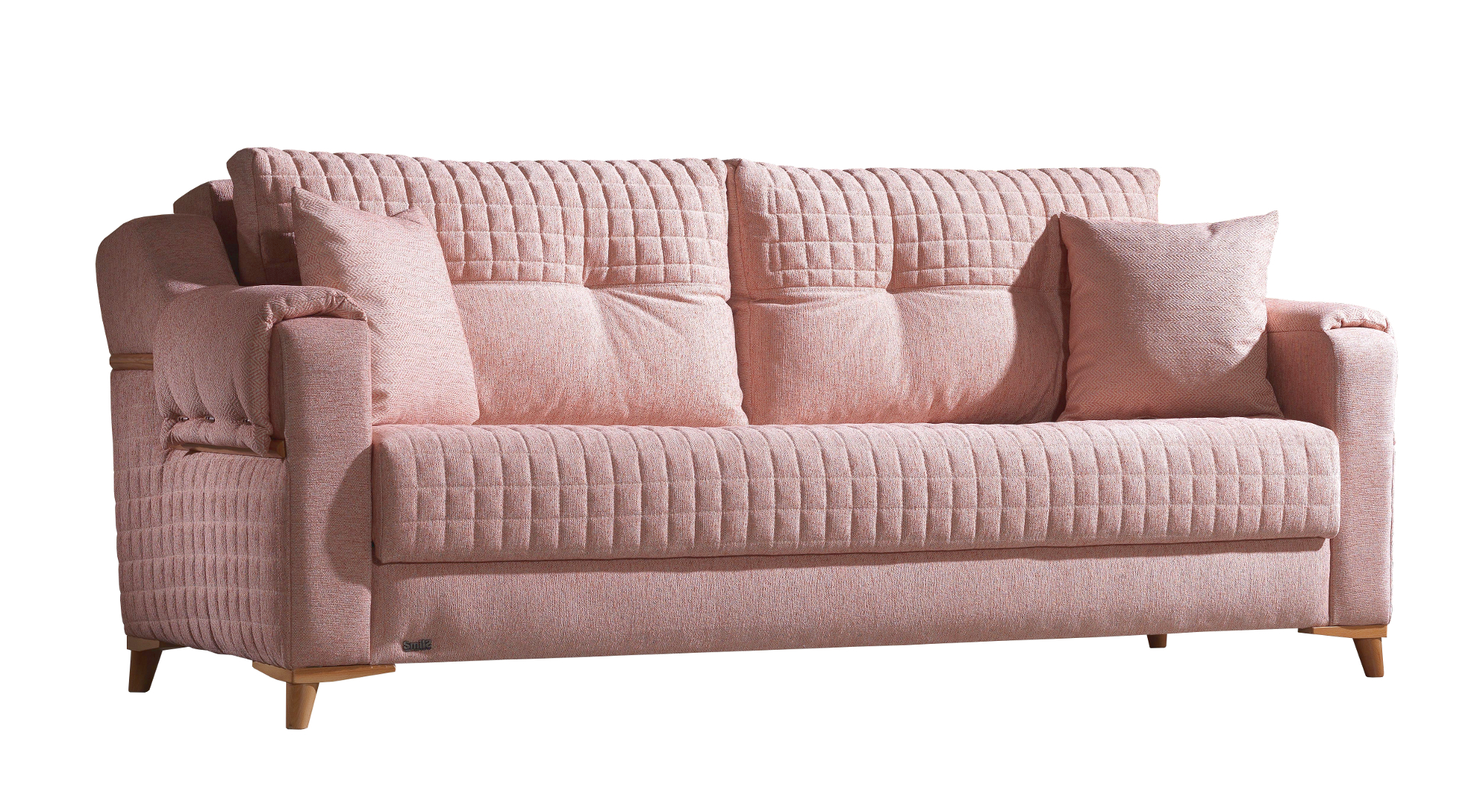 Canapé lit tissu rose ÉROS