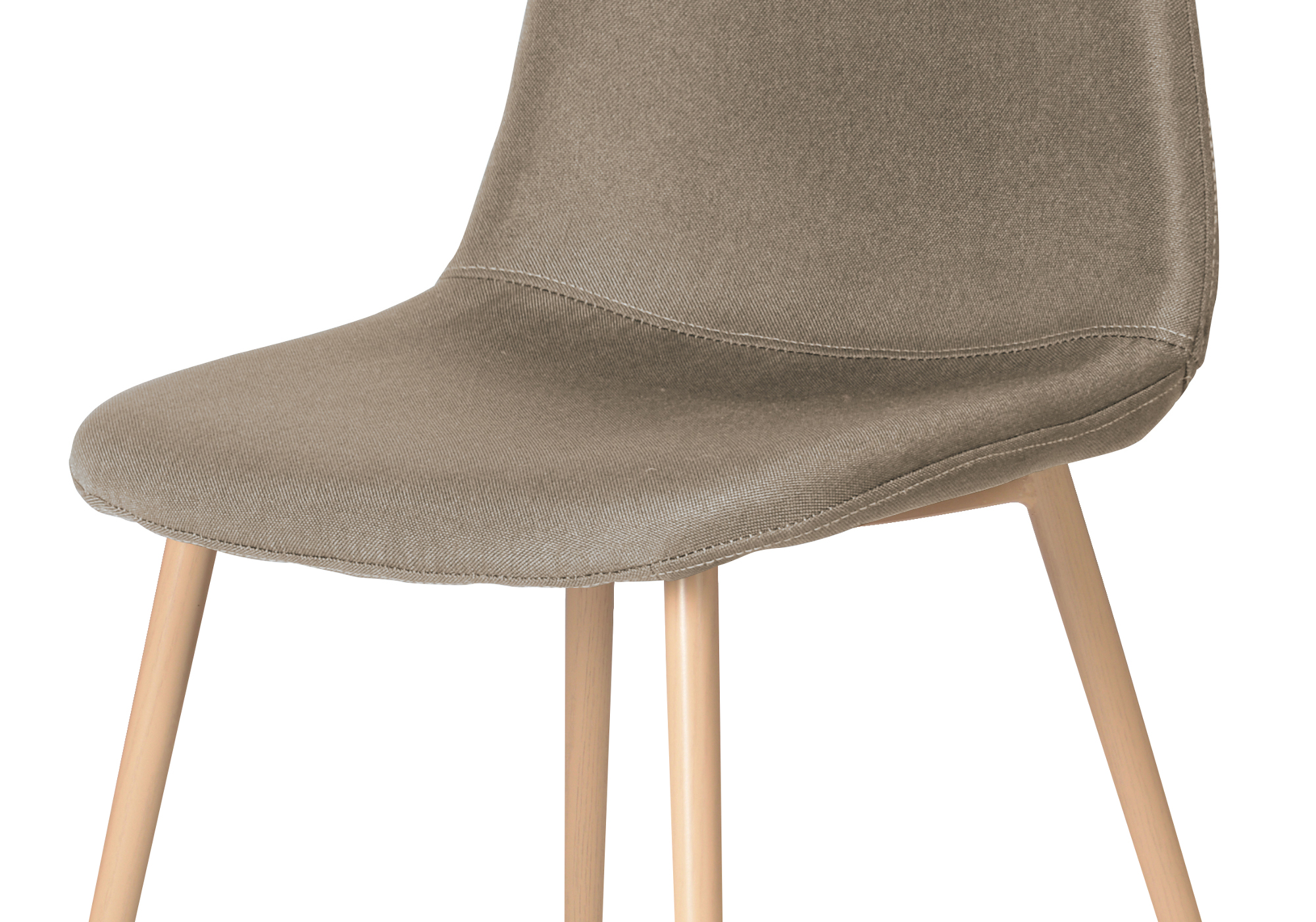Chaises scandinave tissu taupe LOA – Table/Chaise Design Pas Cher