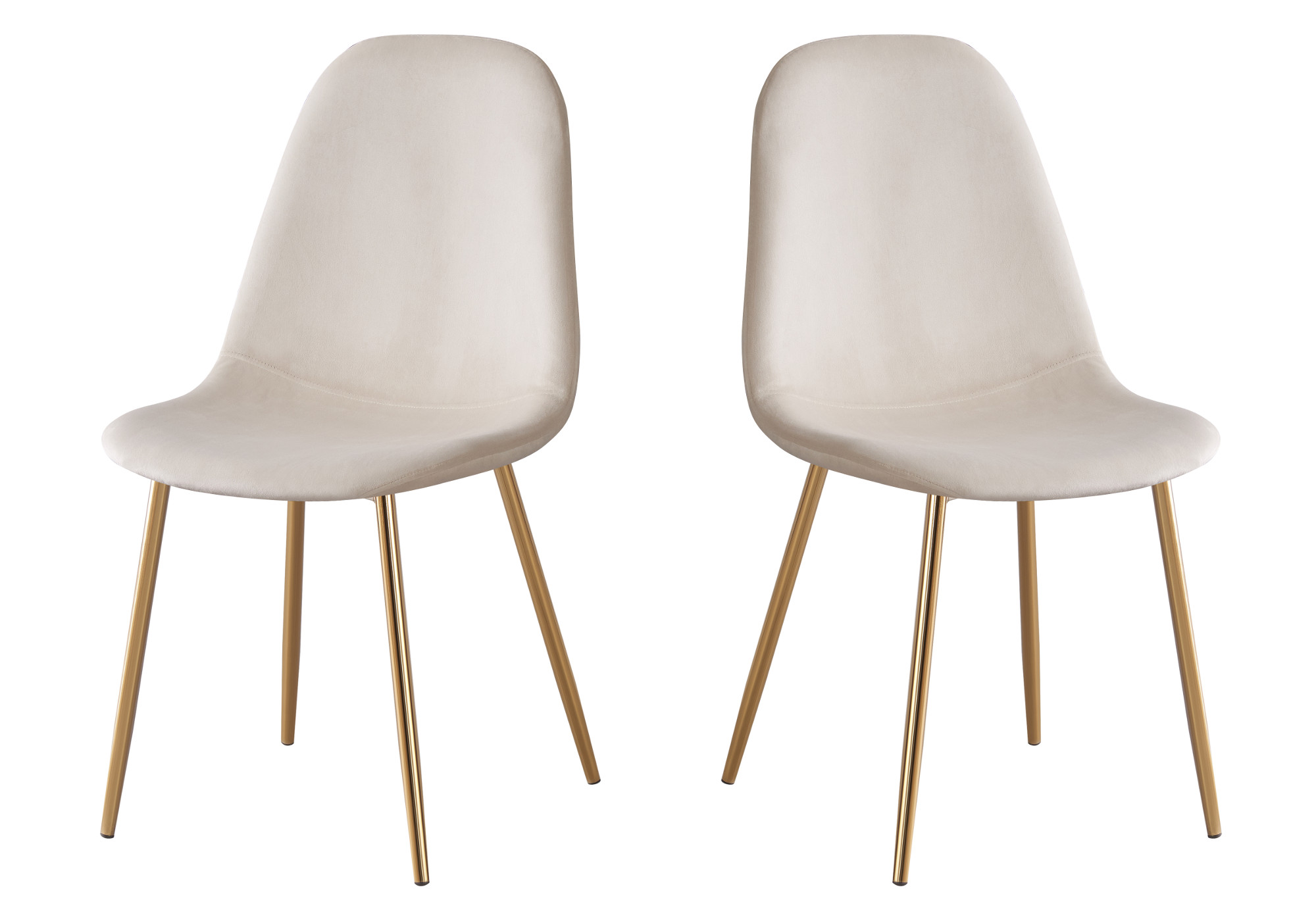 Chaises scandinave velours beige LOA Table/Chaise Design Pas Cher