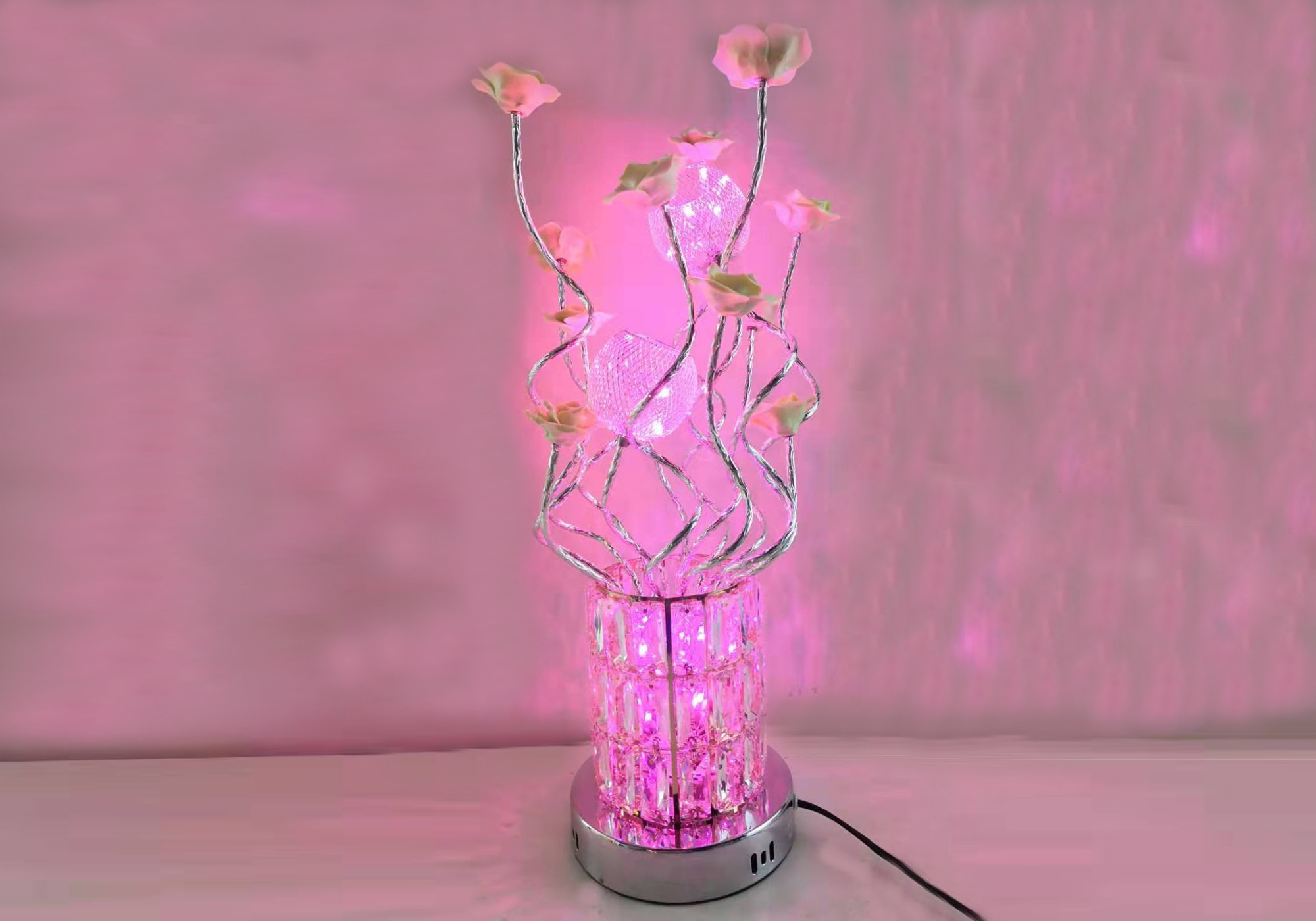 Lampe à poser alu fleurs led AYLA-1