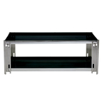 Table basse design chromé noir ÈVE.2