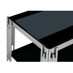 Table basse design chromé noir ÈVE.5