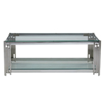 Table basse design chromé verre ÈVE.1