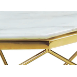 Table basse octogonale doré marbre LOÉ.1