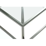 Table basse design chromé verre LUXOR.2