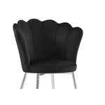 Chaise coquillage chrome noir NYMEA.2