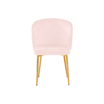 Chaise dorée velours rose DIVA.2