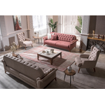Canapé chesterfield rose PANAMA.4