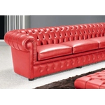 Canapé angle cuir rouge CHESTERFIELD.2