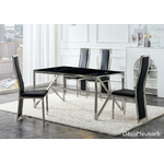 Table et chaise noir marbre noir DIA.1