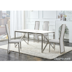 Table et chaise blanc marbre blanc DIA.1