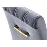 Chaise velours gris design doré AVA (lot de 6).5