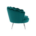 Fauteuil coquillage velours vert NYMEA.2