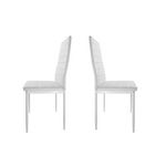 Table repas verre + 4 chaises blanc CONFO.5