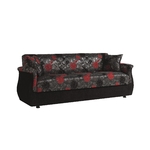 Canapé lit coffre oriental noir rouge BUKET