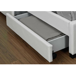 Lit design led tiroirs rangements blanc AVA.4