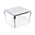Table repas carré chromé marbre blanc NEO.20
