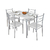 Ensemble table 4 chaises blanc IDIL