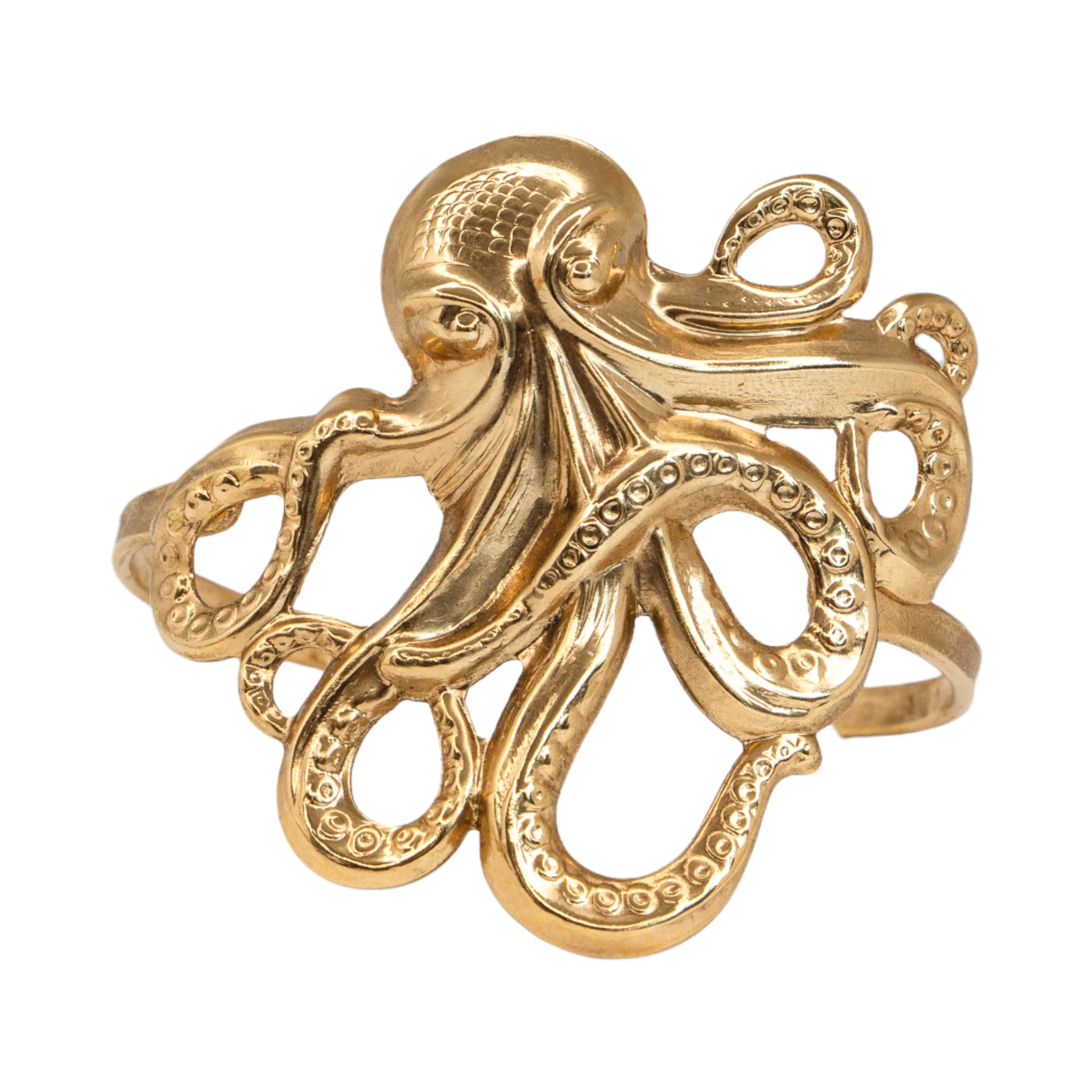 Bracelet Octopus doré Lotta Djossou en forme de pieuvre