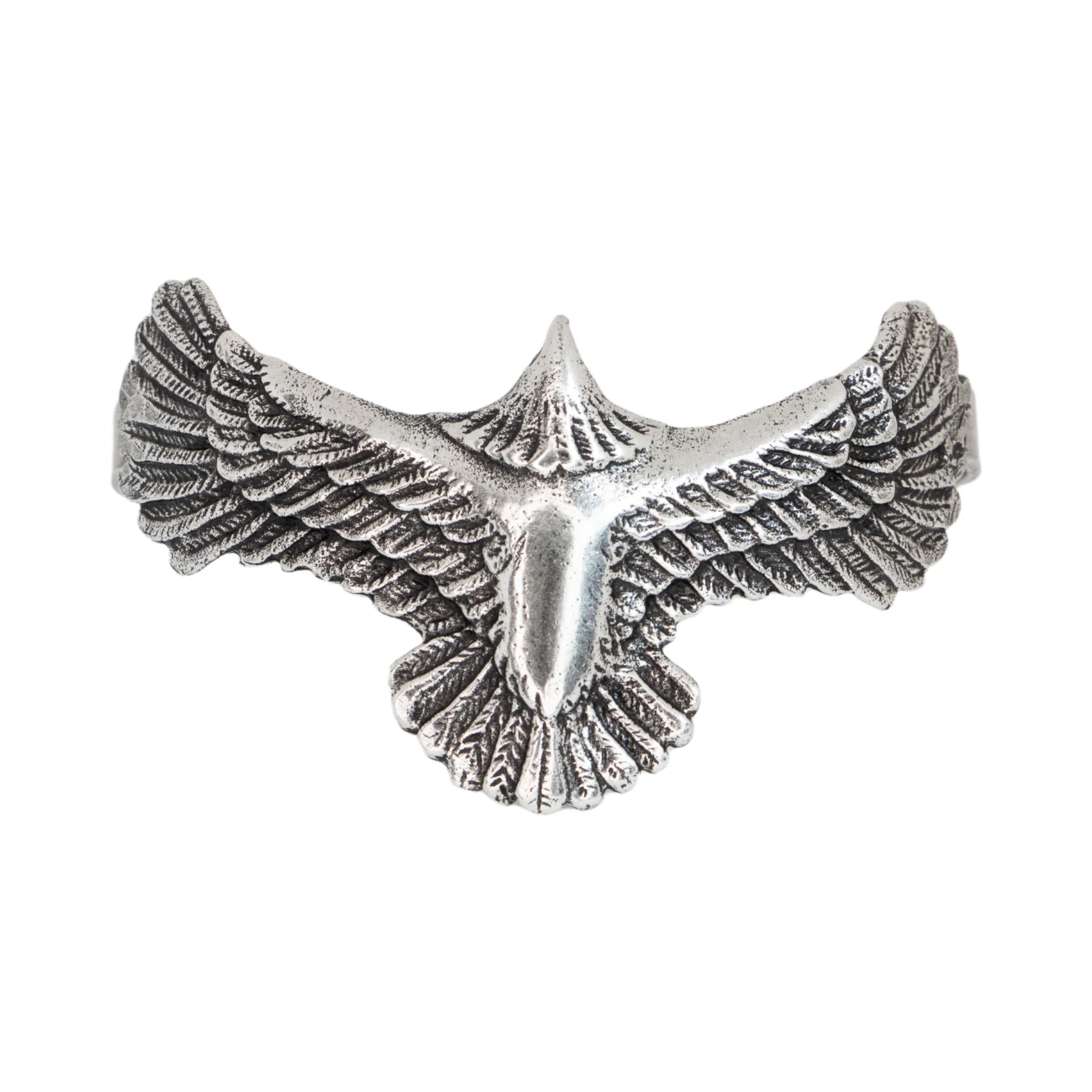 Bracelet Eagle argenté Lotta Djossou aigle aux ailes déployées