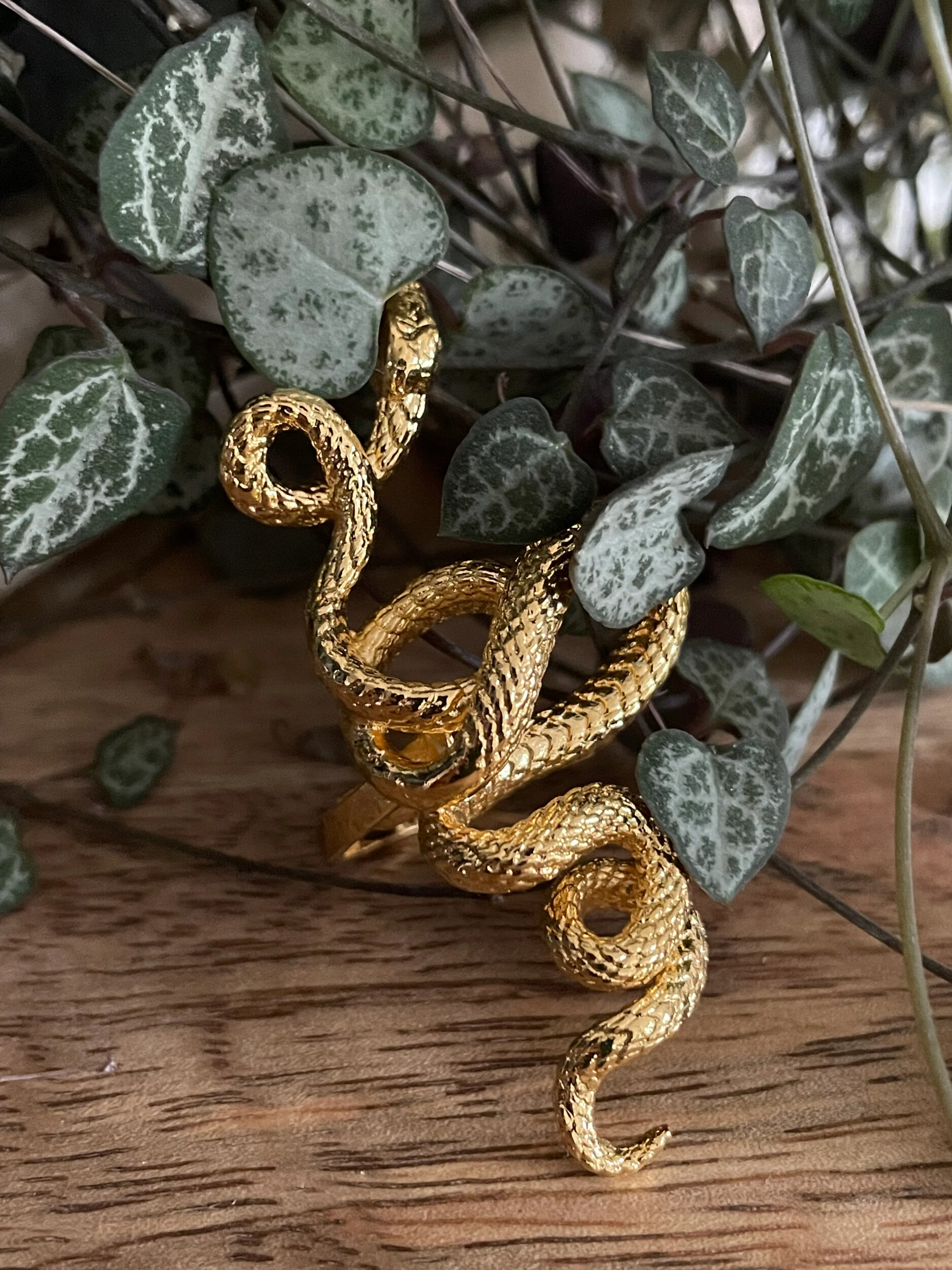 Bague Serpent Doré Lotta Djossou - vue 5