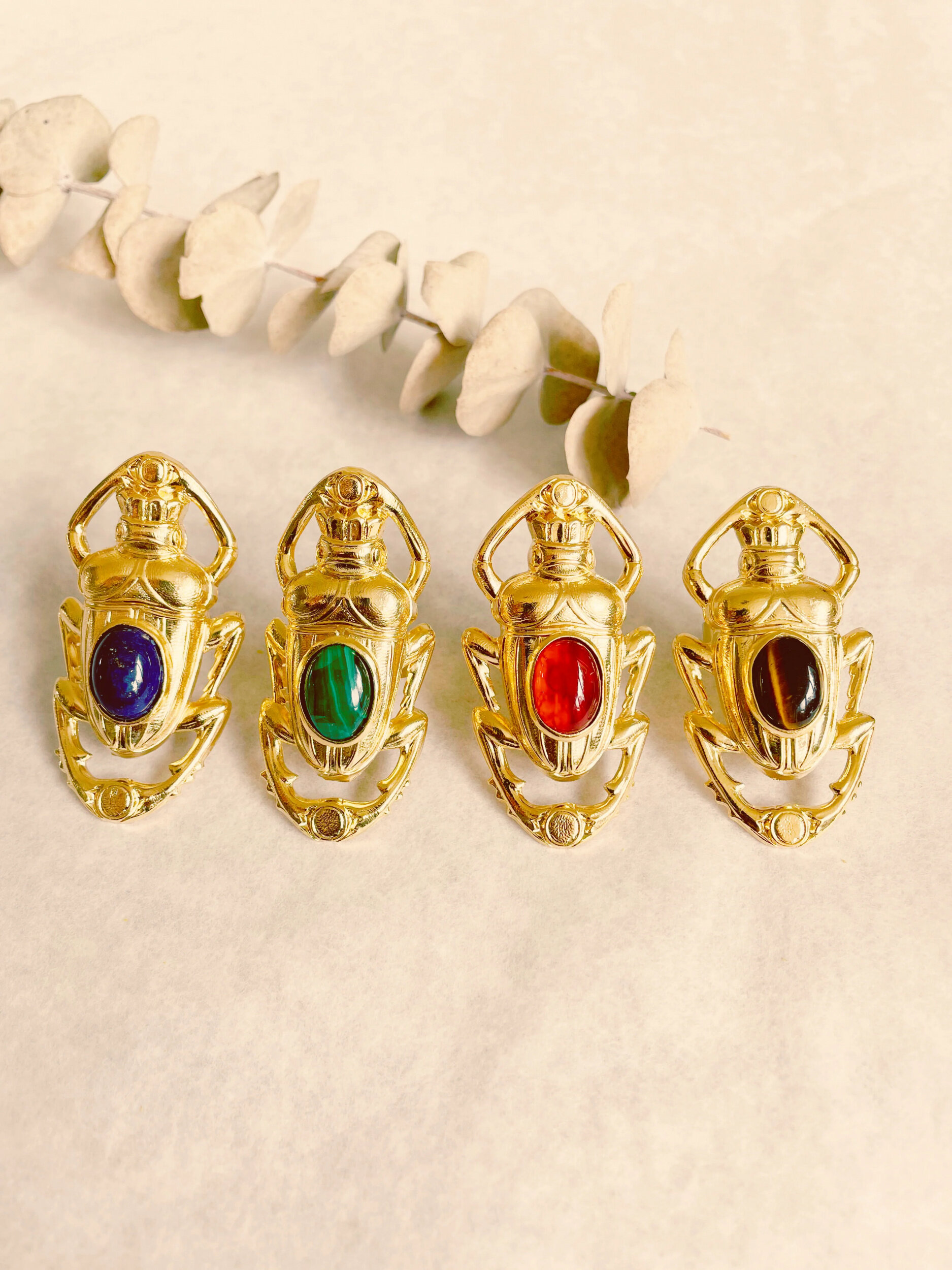 Bague Oscar Dorée Lapis Lazuli Lotta Djossou - vue 6