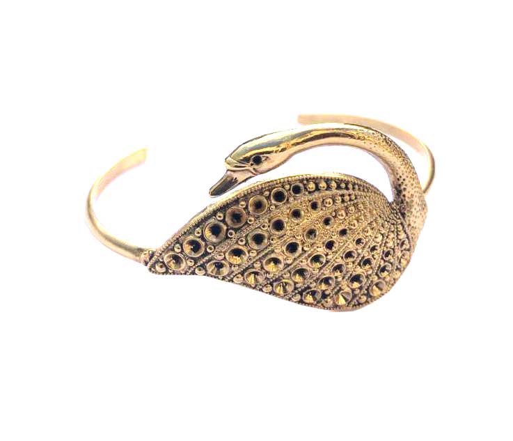Bracelet Swan Doré Lotta Djossou - vue 2