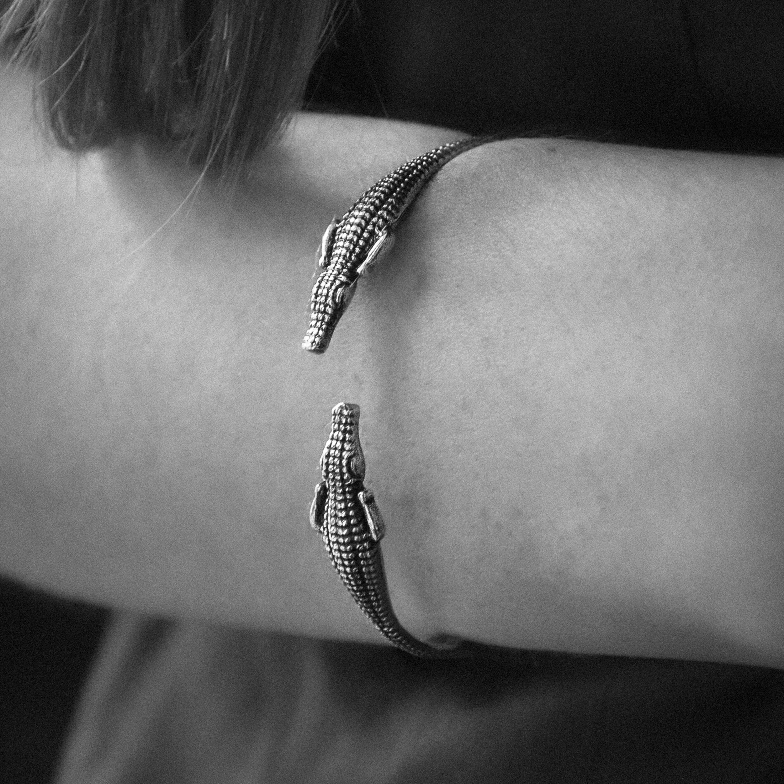 Bracelet Crocodile Doré Lotta Djossou - vue 3