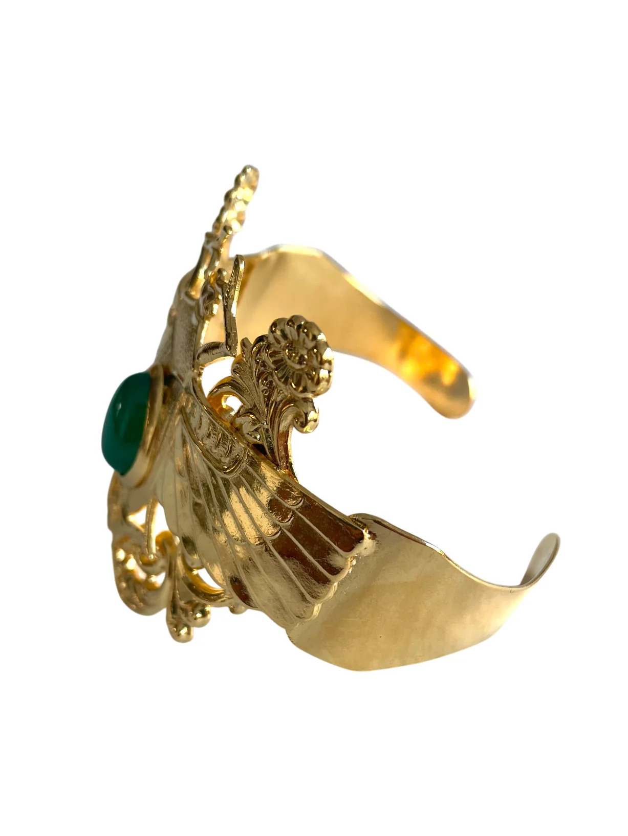 Bracelet Doré Scarabée Khé Jade Vert Lotta Djossou - vue 2