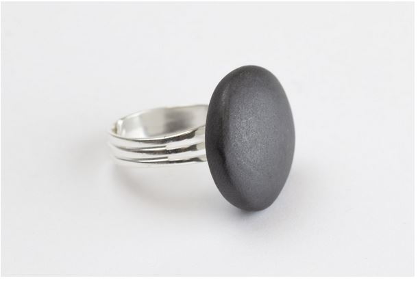 bague céramique noir mat réglable modèle xs Gevole