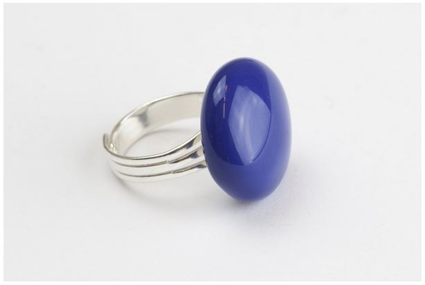 bague céramique bleu réglable modèle xs Gevole