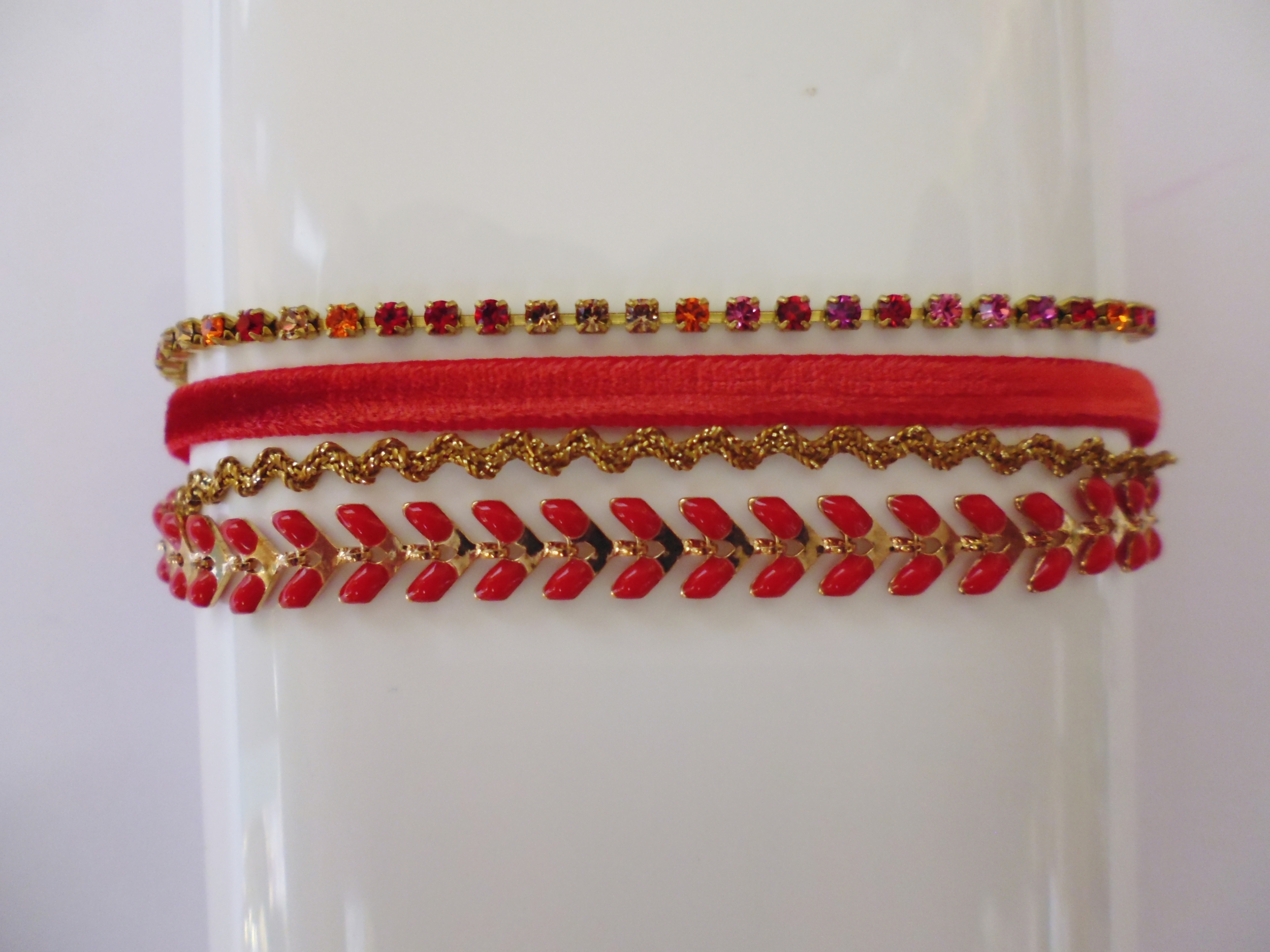 bracelet 4 brins émail et cristal rouge, 32€ (7)