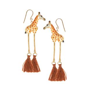 Boucles d\'oreilles Girafe avec pompon GÍGÍ NACH