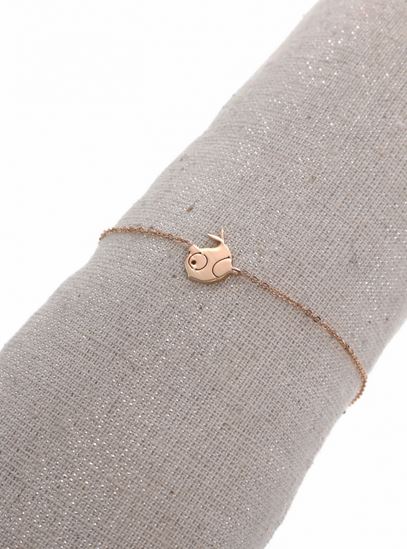 Bracelet poisson acier inoxydable or rose - Mile Mila